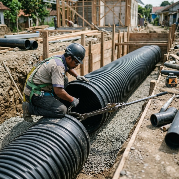 PIPA HDPE CORRUGATED: KEUNGGULAN, APLIKASI, DAN CARA PEMASANGANNYA